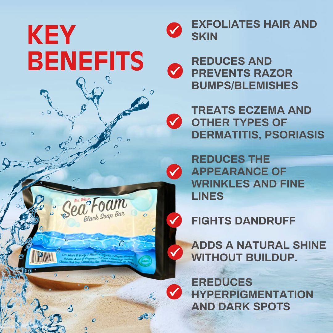 Sea Foam Black Soap Bar