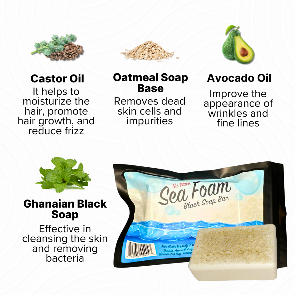 Sea Foam Black Soap Bar