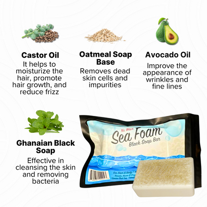 Sea Foam Black Soap Bar