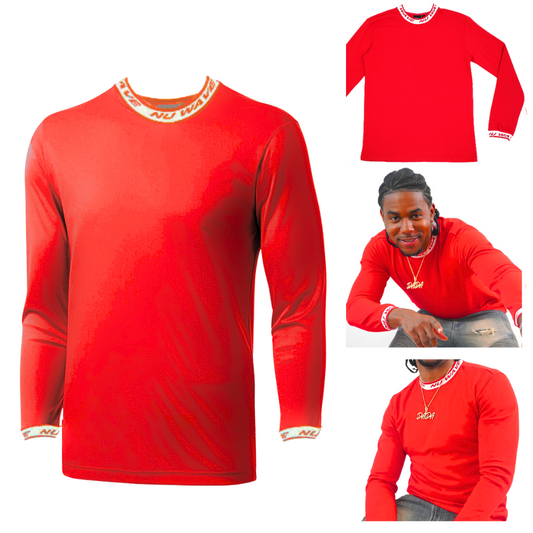 Red Logo Collar Shirt